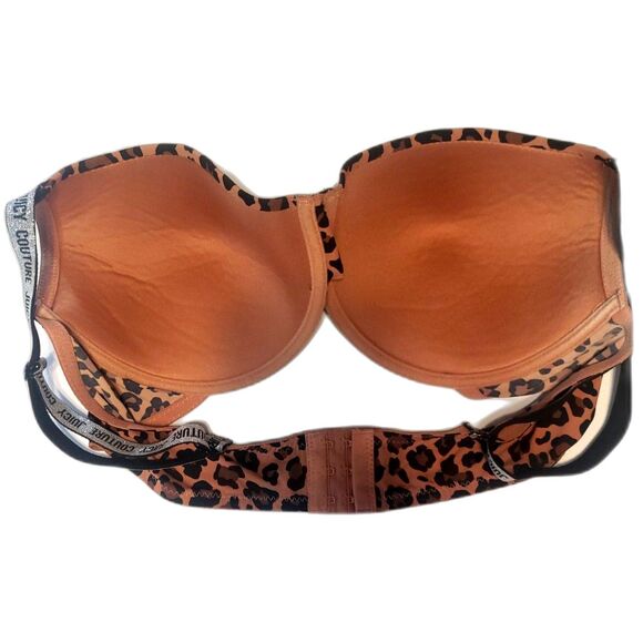 Juicy Couture Leopard Print Full Figure Push Up Bra Size 40D - Picture 6 of 7